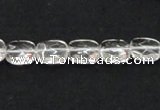 CCC224 8*10mm faceted rectangle grade AB natural white crystal beads