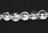 CCC237 10*10mm faceted heart grade AB natural white crystal beads