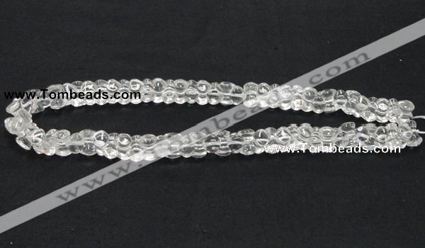 CCC239 9*12mm double heart-shaped grade AB natural white crystal beads
