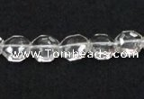 CCC240 10*10mm octagonal grade AB natural white crystal beads wholesale