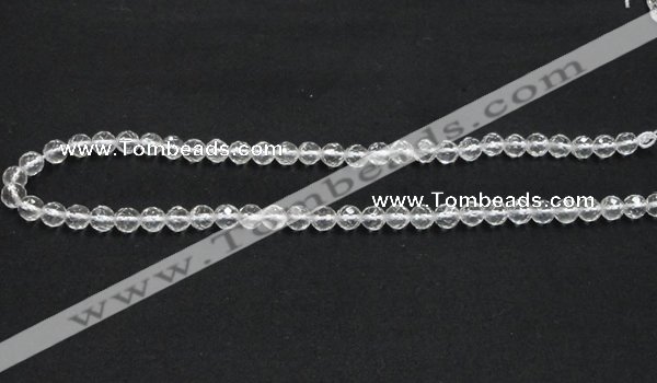 CCC242 15.5 inches 4mm faceted round AB grade natural white crystal beads