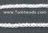 CCC250 15.5 inches 4mm faceted round grade A natural white crystal beads