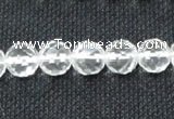 CCC253 15.5 inches 10mm faceted round grade A natural white crystal beads