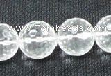 CCC257 15.5 inches 18mm faceted round grade A natural white crystal beads