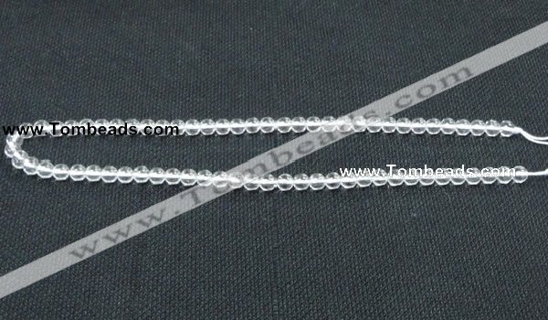 CCC258 15.5 inches 6mm round grade A natural white crystal beads