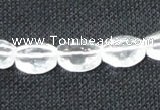 CCC262 15.5 inches 10*14mm faceted rice grade A natural white crystal beads