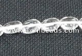 CCC269 15 inches 8*16mm oval grade A natural white crystal beads