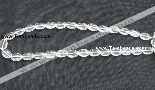 CCC270 15 inches 10*14mm oval grade A natural white crystal beads