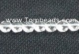 CCC271 15 inches 8mm faceted coin grade A natural white crystal beads