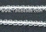 CCC277 15.5 inches 4mm round A grade natural white crystal beads