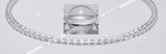 CCC30 15.5 inches 4mm round synthetic white crystal beads