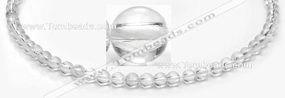 CCC35 15.5 inches 4mm round white crystal beads Wholesale