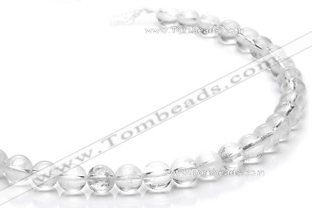 CCC36 15.5 inches 8mm round white crystal beads Wholesale
