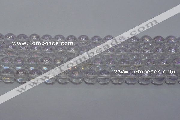 CCC401 15.5 inches 6mm round AB-color white crystal beads