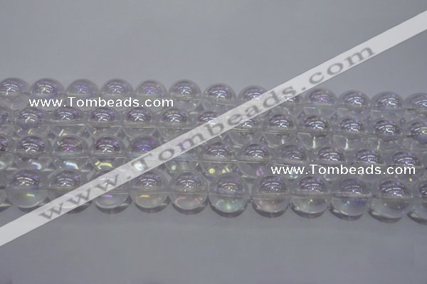 CCC403 15.5 inches 10mm round AB-color white crystal beads