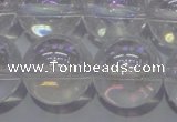 CCC404 15.5 inches 12mm round AB-color white crystal beads