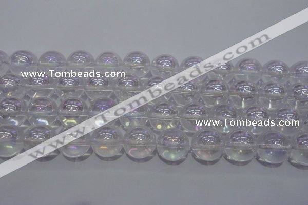 CCC404 15.5 inches 12mm round AB-color white crystal beads