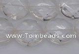 CCC508 15.5 inches 20mm faceted coin natural white crystal beads