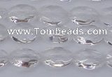 CCC513 15.5 inches 10*14mm faceted oval natural white crystal beads