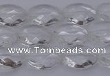 CCC514 15.5 inches 12*16mm faceted oval natural white crystal beads