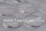 CCC525 15.5 inches 15*20mm twisted & faceted teardrop white crystal beads