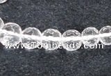 CCC616 15.5 inches 6mm - 12mm faceted round natural white crystal beads