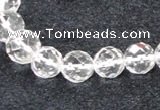 CCC617 15.5 inches 6mm - 12mm faceted round natural white crystal beads