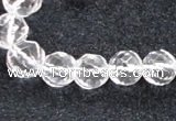 CCC618 15.5 inches 6mm - 12mm faceted round natural white crystal beads