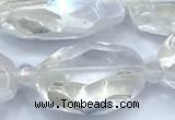 CCC635 15 inches 11*14mm - 15*20mm faceted nuggets AB-color white crystal beads