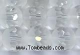 CCC641 15 inches 8mm faceted round white crystal beads
