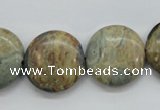 CCD04 15.5 inches 20mm flat round cordierite beads wholesale