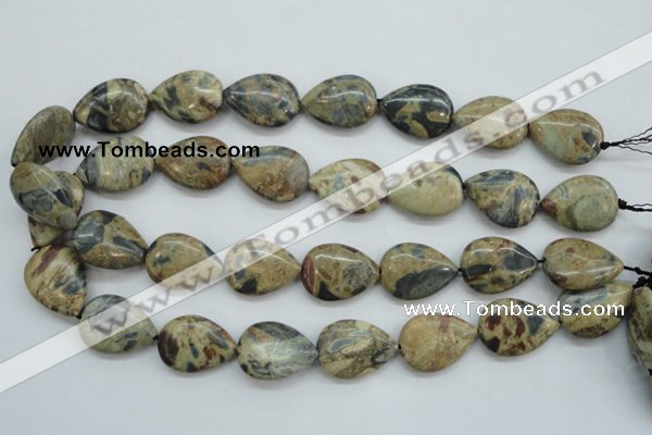 CCD08 15.5 inches 18*25mm flat teardrop cordierite beads wholesale