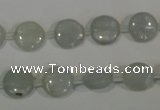 CCE10 15.5 inches 10mm flat round natural celestite gemstone beads