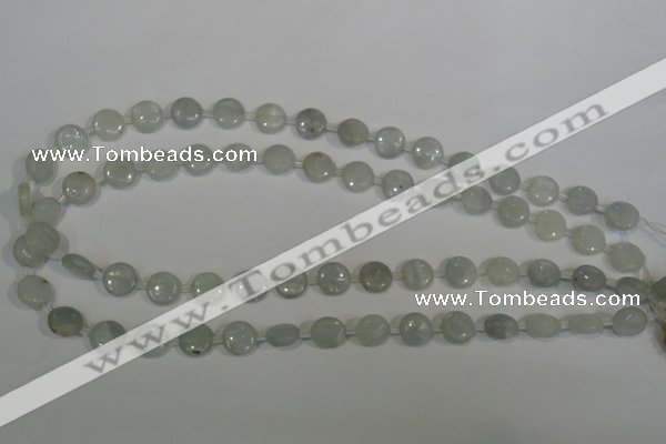 CCE10 15.5 inches 10mm flat round natural celestite gemstone beads