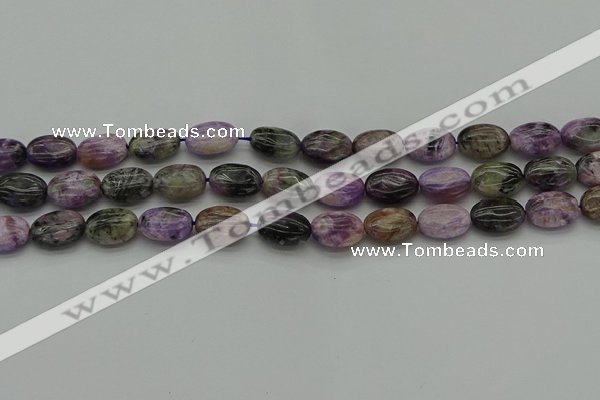 CCG101 15.5 inches 10*14mm oval charoite gemstone beads