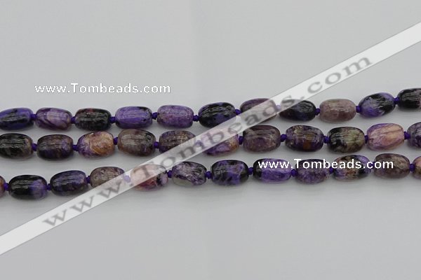 CCG111 15.5 inches 10*14mm drum charoite gemstone beads