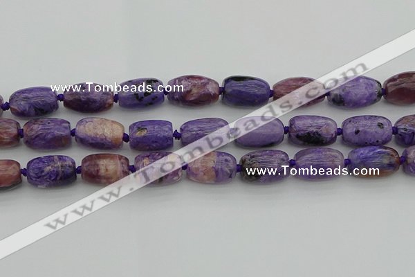 CCG114 15.5 inches 15*20mm drum charoite gemstone beads