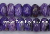 CCG123 15.5 inches 6*11mm rondelle charoite gemstone beads