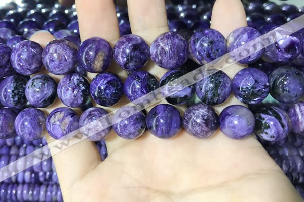 CCG141 15.5 inches 13mm round charoite gemstone beads