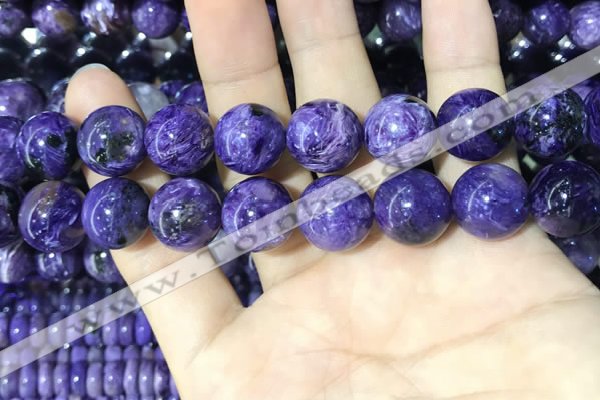 CCG142 15.5 inches 14mm round charoite gemstone beads