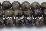 CCG22 15.5 inches 12mm round natural charoite gemstone beads