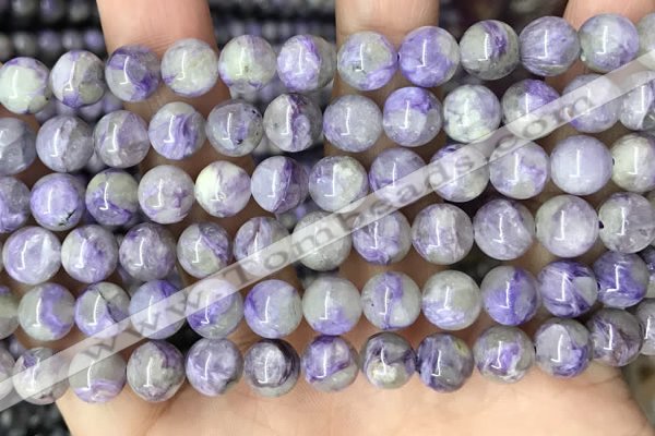 CCG320 15.5 inches 8mm round natural charoite beads wholesale