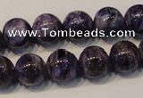 CCG33 15.5 inches 12mm round natural charoite gemstone beads