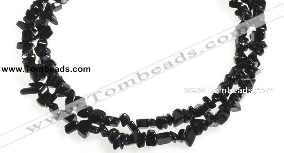 CCH02 35 inches black agate chips gemstone beads wholesale