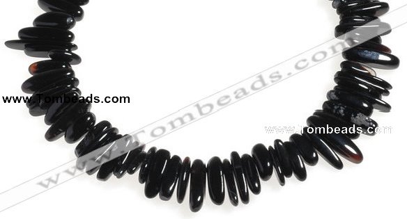 CCH03 16 inches black agate chips gemstone beads wholesale
