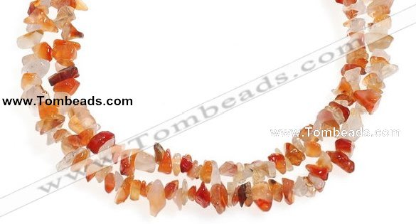 CCH06 35 inches red onyx chips gemstone beads wholesale