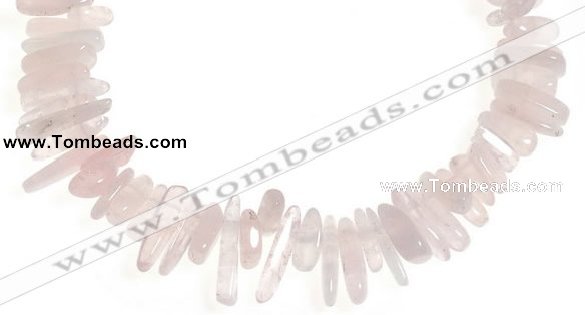 CCH10 16 inches rose quartz chips gemstone beads wholesale