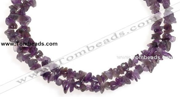 CCH12 35 inches purple amethyst chips gemstone beads wholesale