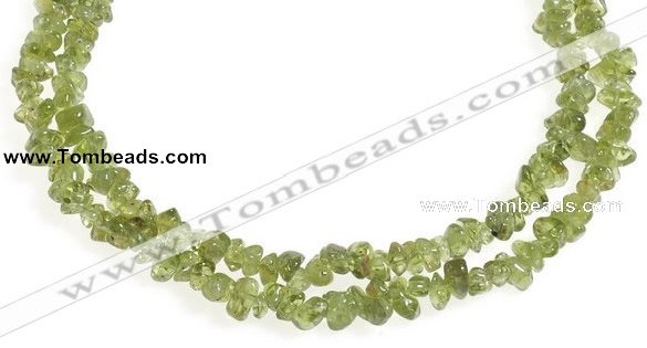 CCH16 35 inches green peridot chips gemstone beads wholesale