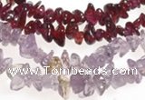 CCH19 34 inches garnet chips & amethyst chips beads wholesale